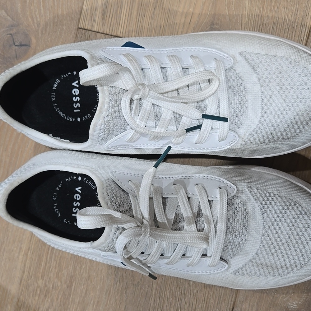 Vessi Women's 9 Weekend Marble White Sneakers - Picture 3 of 7